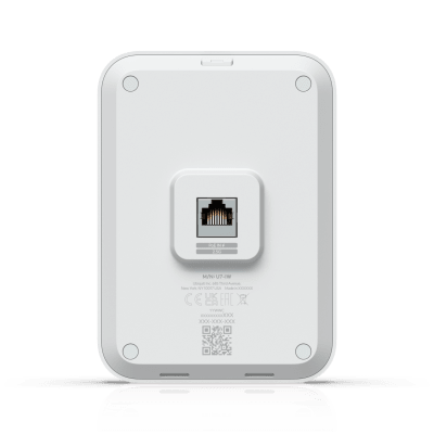 U7 In-Wall WiFi 7 Doble Banda para Interiores, con Cobertura de hasta 115 m², Capacidad para 200 Usuarios y Diseño Optimizado para Entornos de Hospitalidad
